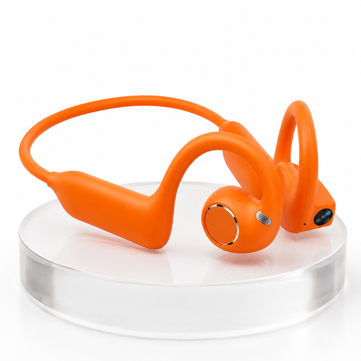 ๐Smart earphones with 8MP camera for photos and videos, AI translation, and motion capture.