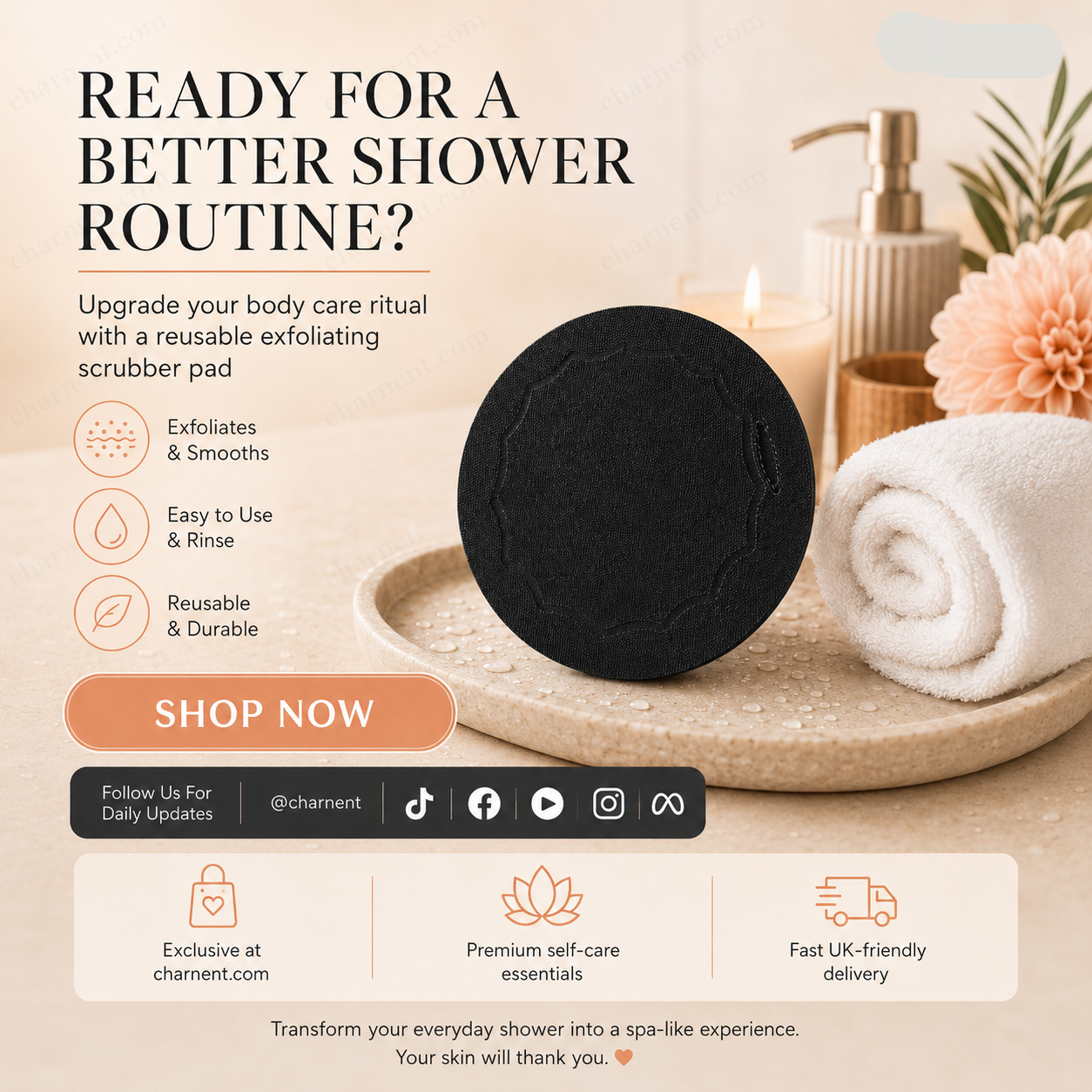 🥳2026 HOT SALE🌸2-Pack Scrub Bath Pads – Gently exfoliate, unclog pores, reveal brighter skin. Durable rubber, easy to rinse. A little scrub goes a long way! ✨🛀