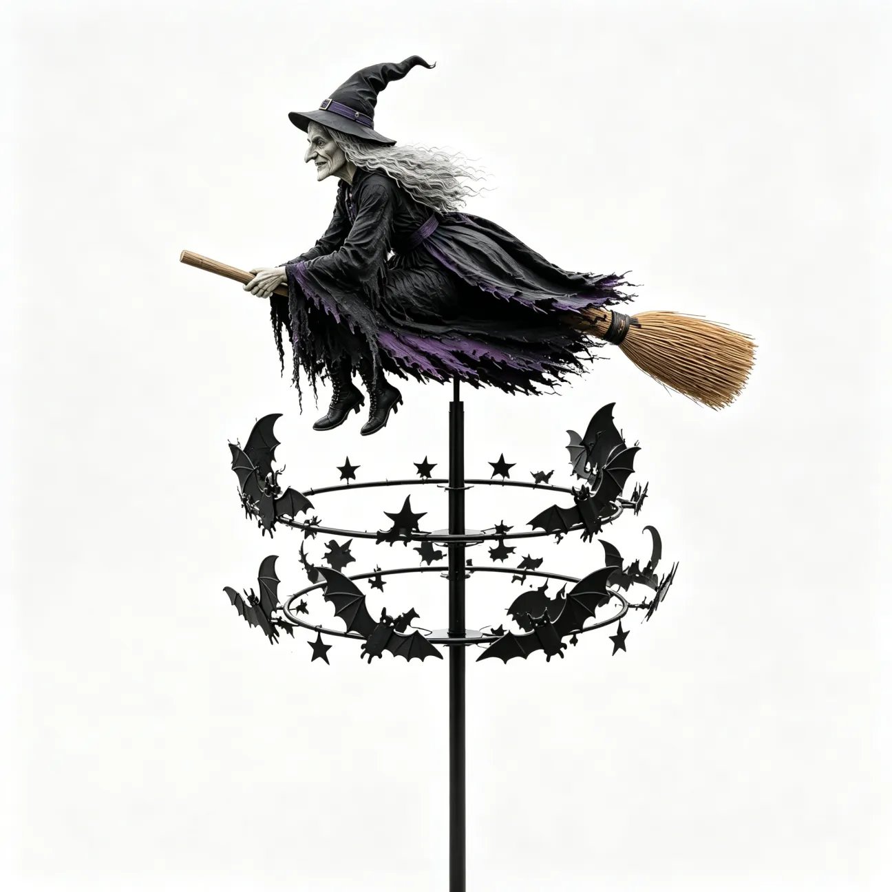 đ§ââī¸ Enchanted Witch Garden Wind Spinner â Where Witches Fly and Bats Dance