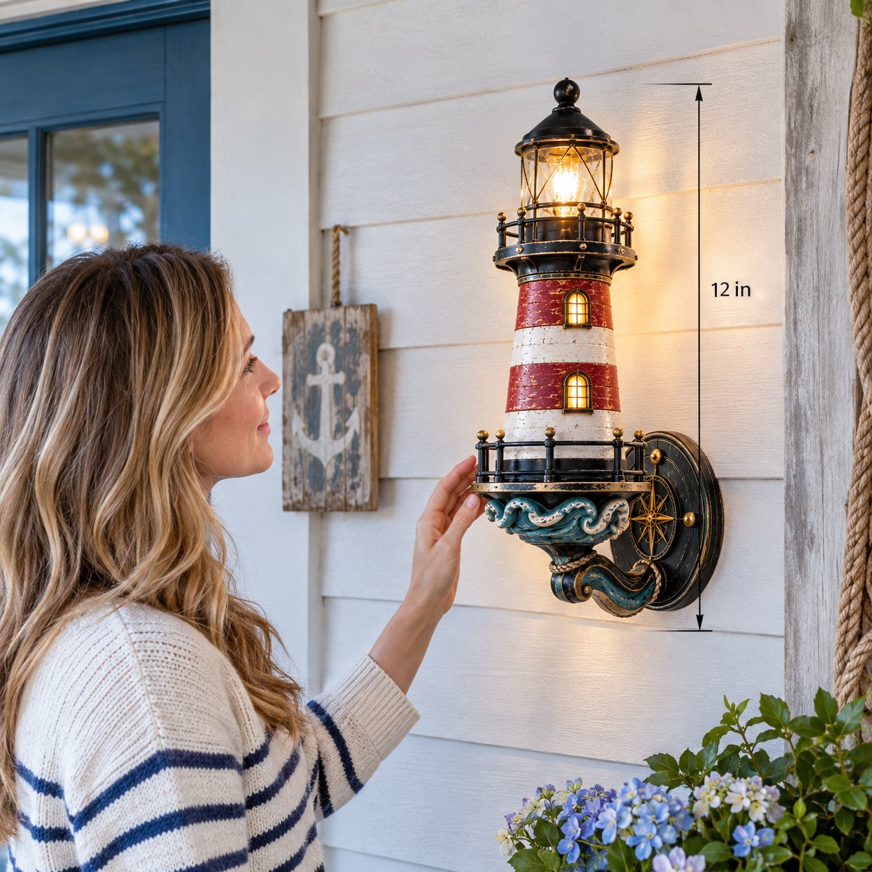 🔥😍🌊 Vintage Coastal Lighthouse Wall Light