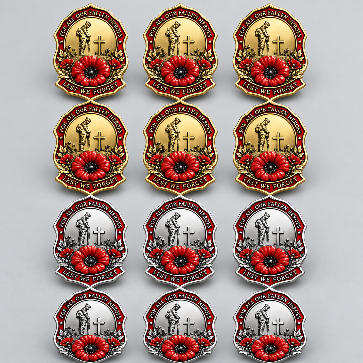 Limited Edition Red Poppy Remembrance Brooch โ For All Our Fallen Heroes