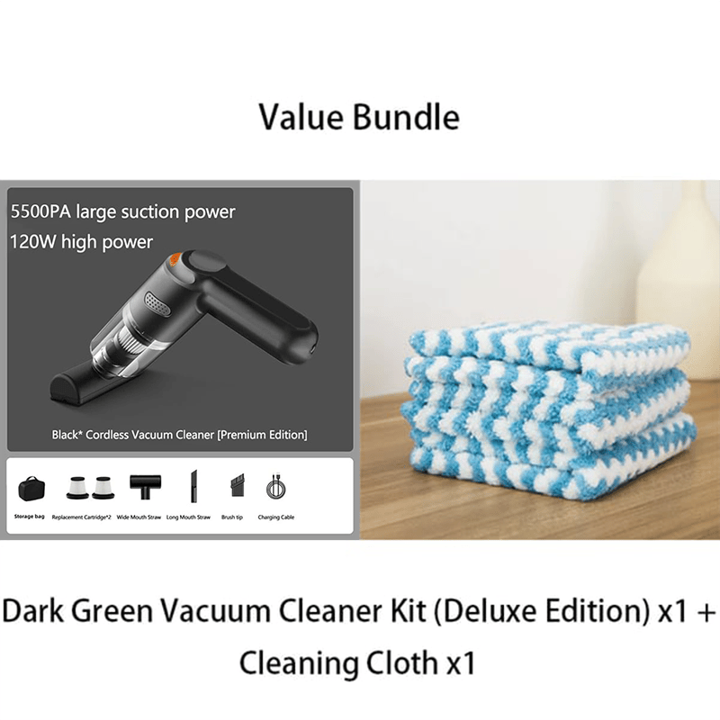 High-Power Cordless Vacuum Cleaner Kit for Car