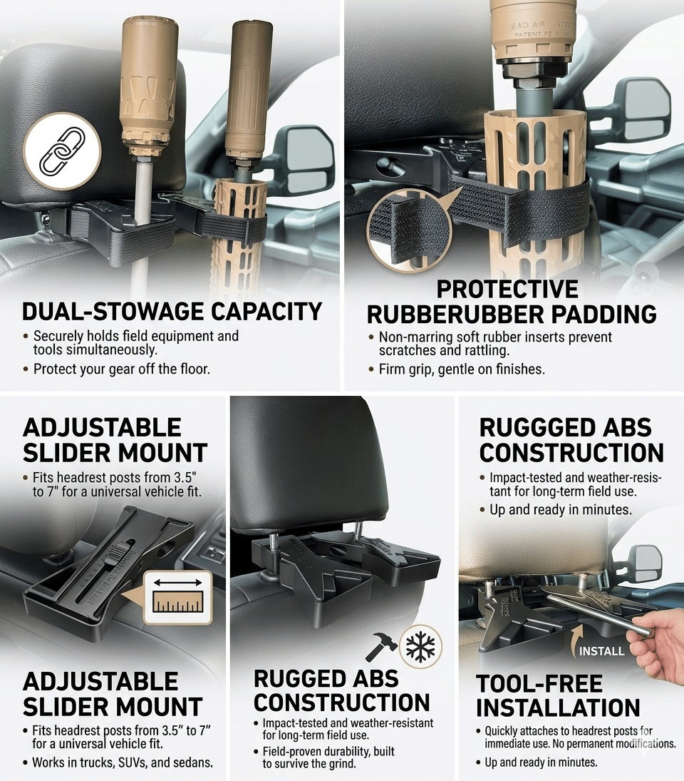 The Ultimate Universal Seat Back Gun Rack – Buy 2, Free Shipping