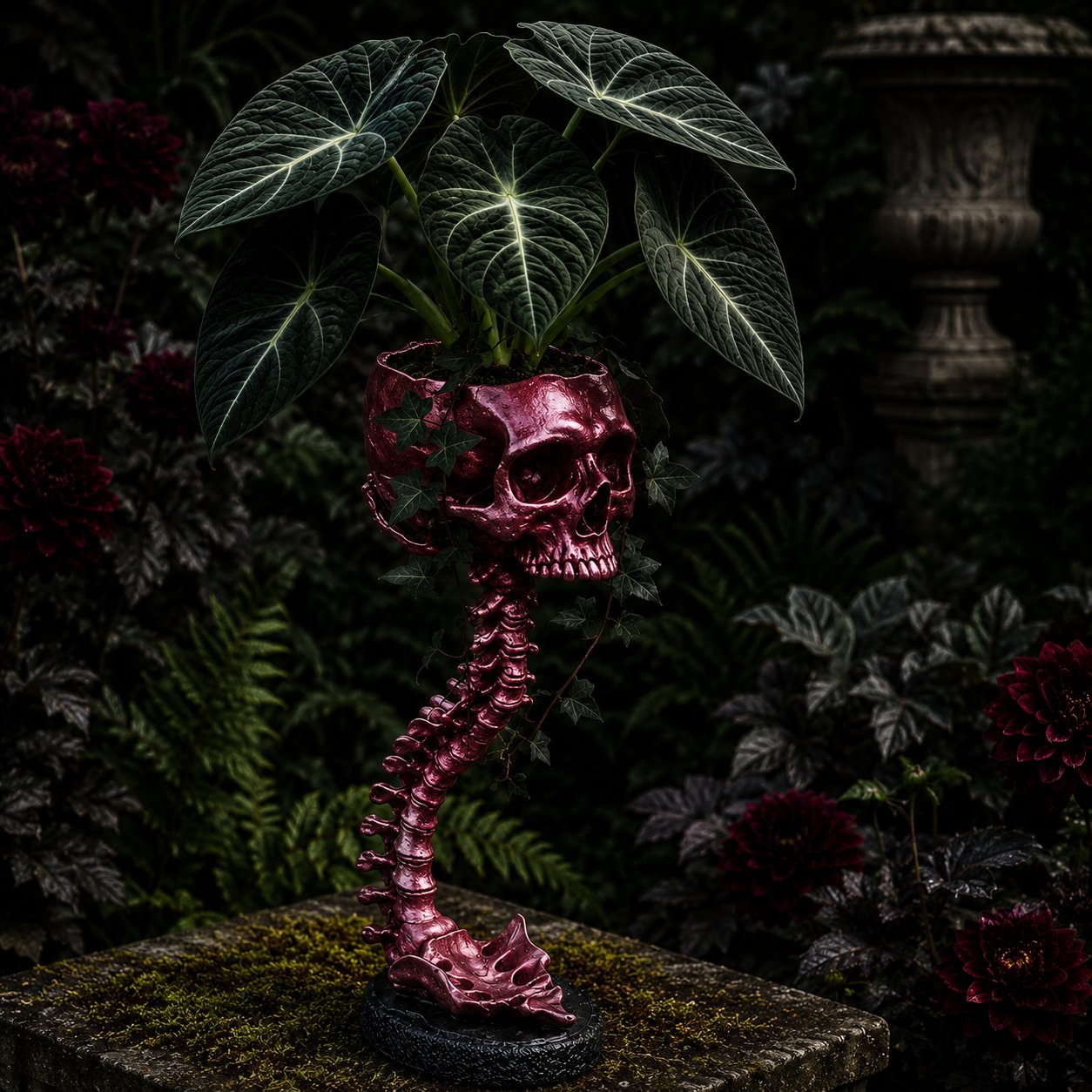 đ đŋ Sculptured Skull Flowerpot