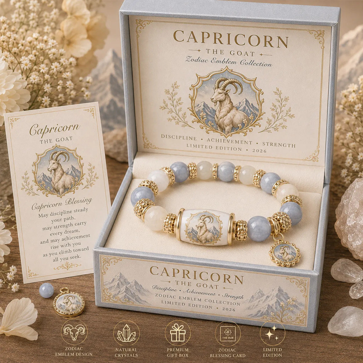š„š„Limited Editionš« 12 Zodiac Bracelet ā Natural Chalcedony, Your Sign, Your Energy