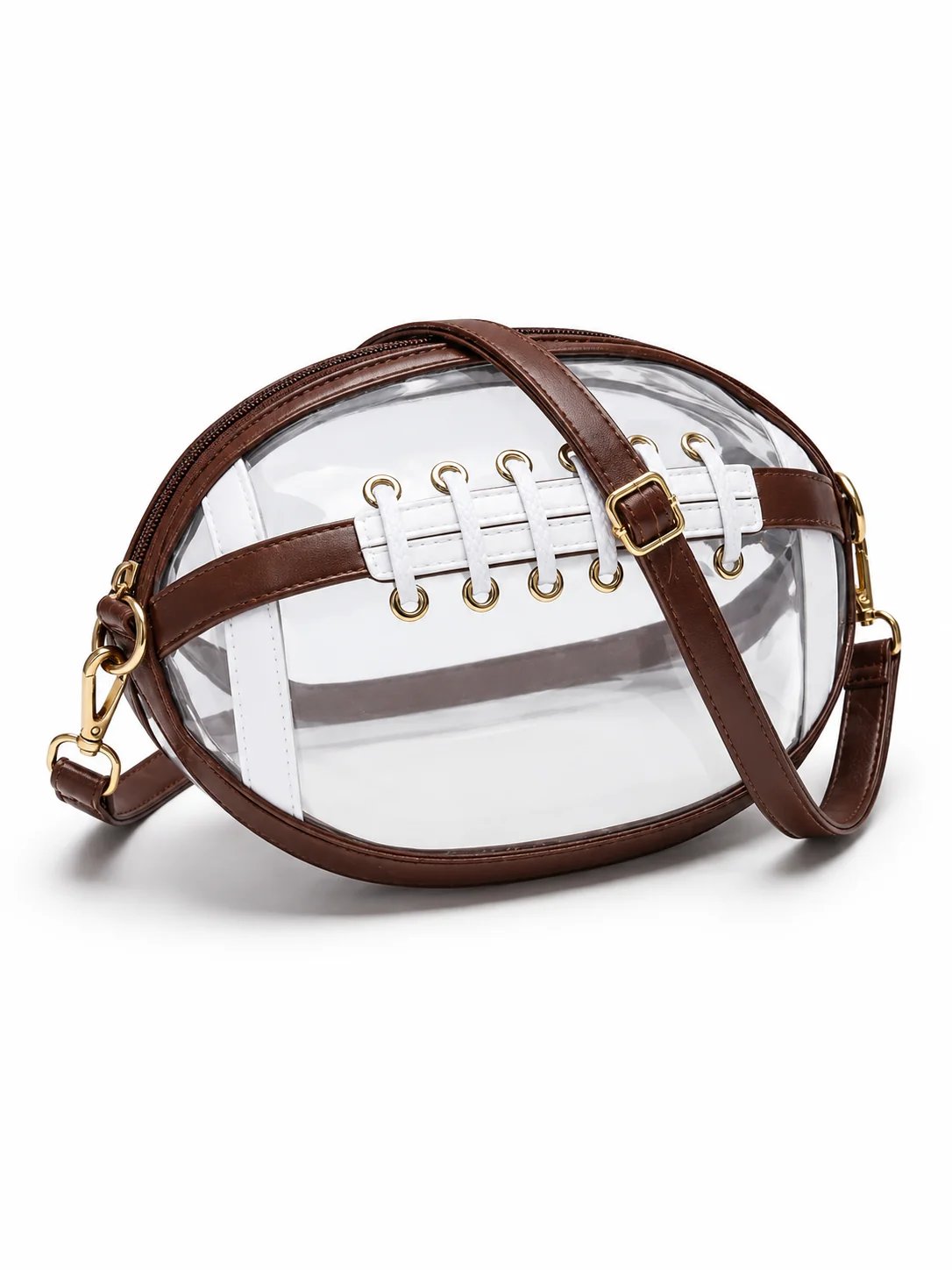 🏈 Game Day Favorite Clear Football Crossbody Bag with Adjustable Strap