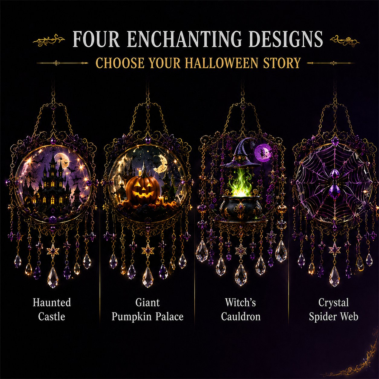 🎁Halloween Special Offer 50% OFF –🏰🎃Halloween Crystal Light Catcher