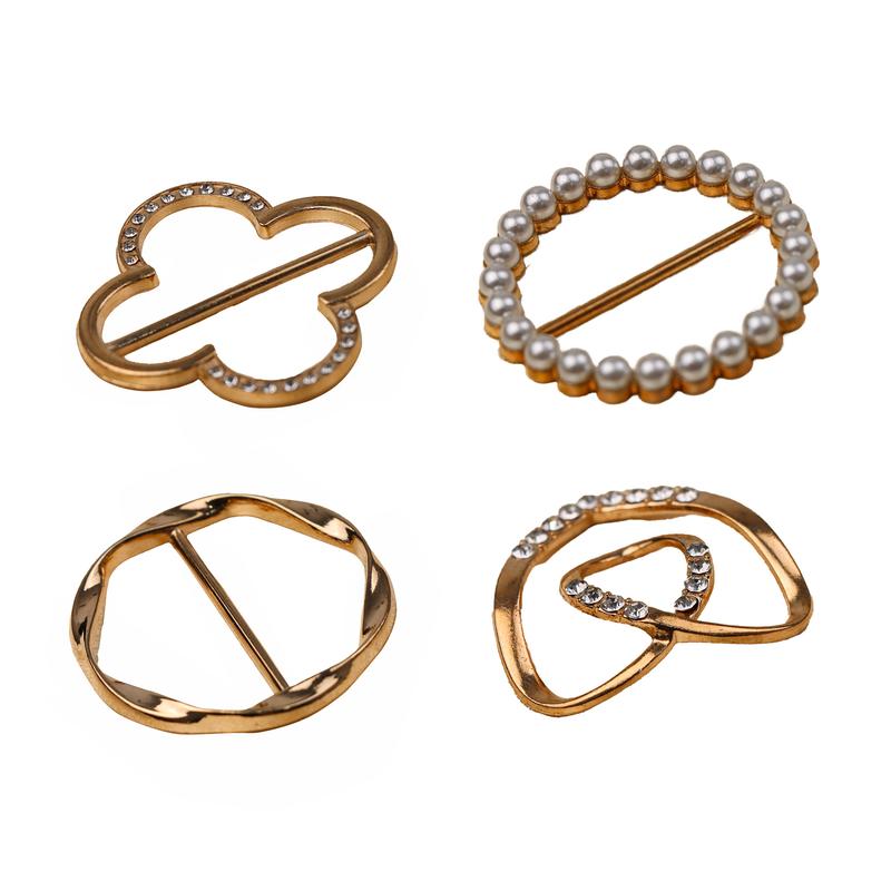 ๐4 Counts Women's Fashion Metal Shirt Clips