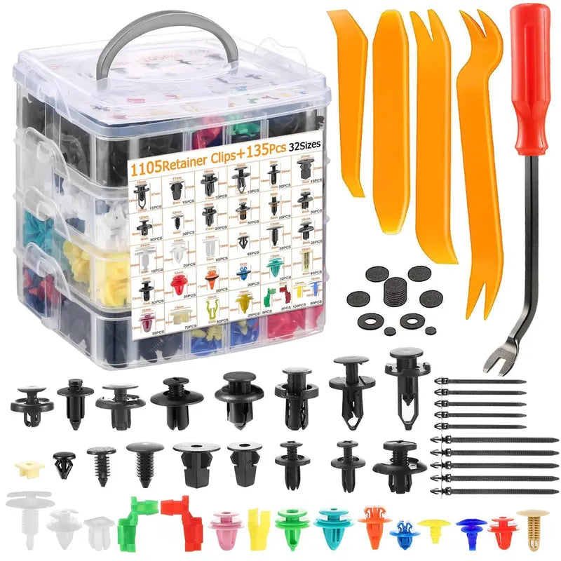 🚗All-in-One Car Clip & Trim Removal Tool Kit for Auto Repair🛠️