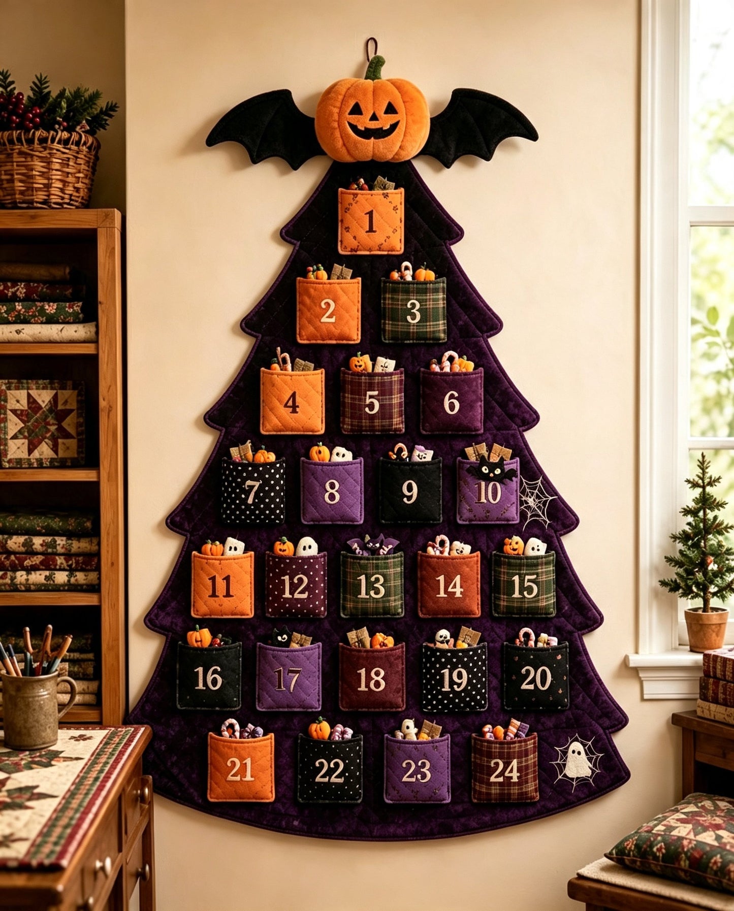 🔥HOT SALE 49% OFF - 🎄✨DIY 24-Pocket Fabric Christmas Advent Tree Kit(📦 Buy 2 Free Shipping)