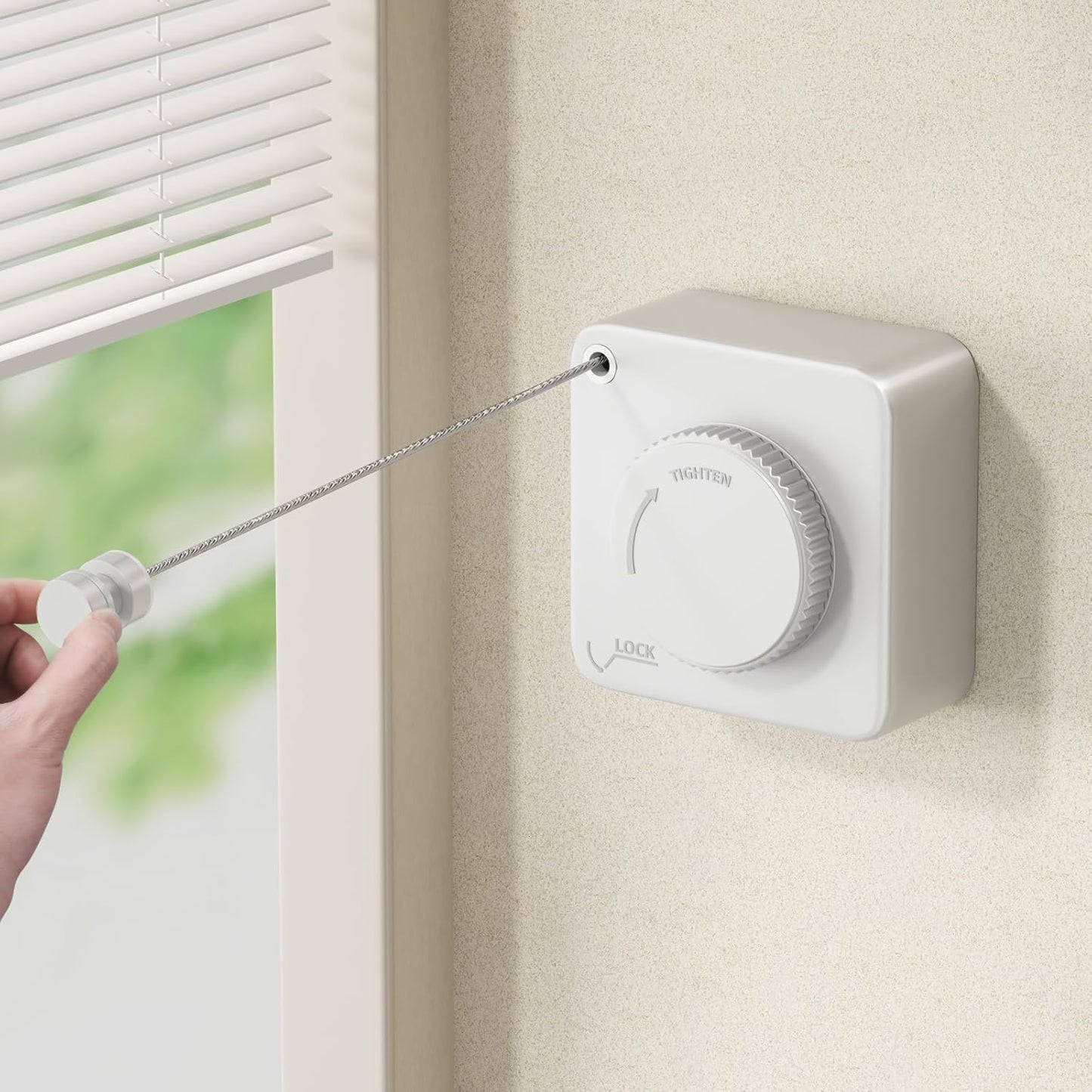 Wall Mount Invisible Stainless Steel Washing Line with Slow Retraction Design🏠