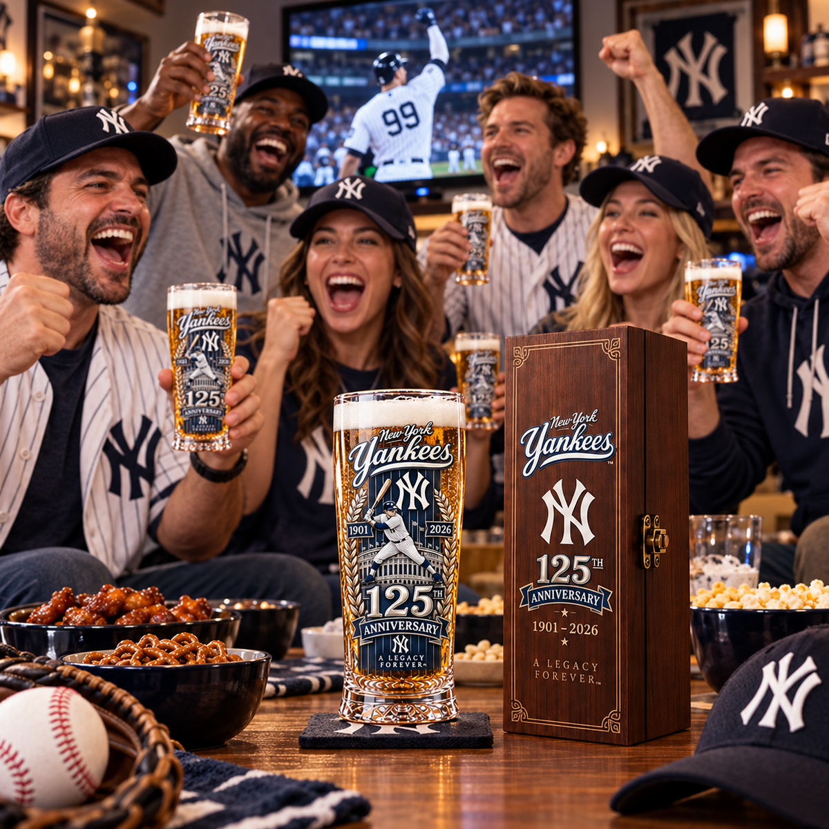 ๐ Letโs Go Tribe! 125th Anniversary Commemorative Pint Glass๐