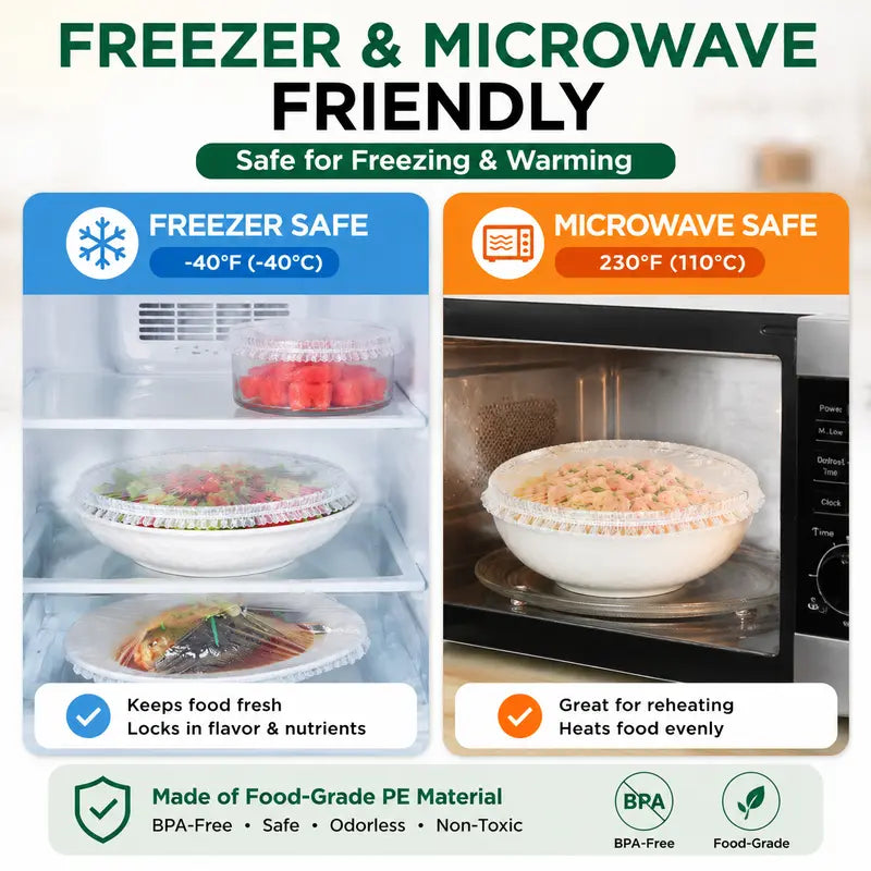 🔥Hot sale-100PCS Disposable Stretch Food Covers for Bowls & Plates🥡