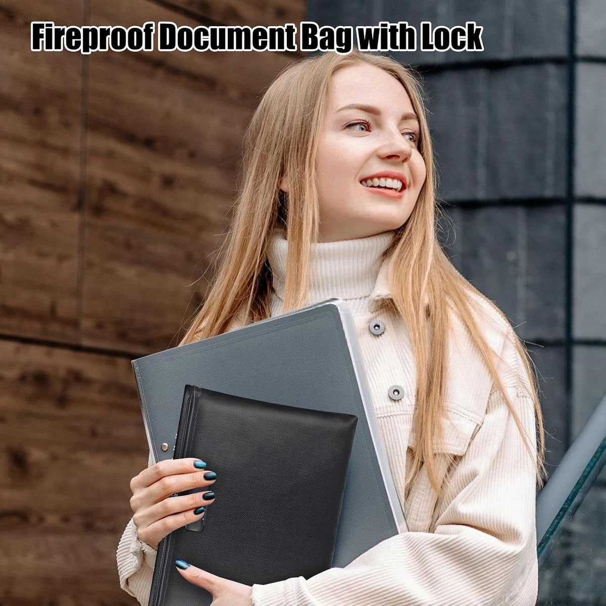 Fireproof Document Bag – Waterproof File Organizer for Cash, Passport, Legal Documents & Valuables