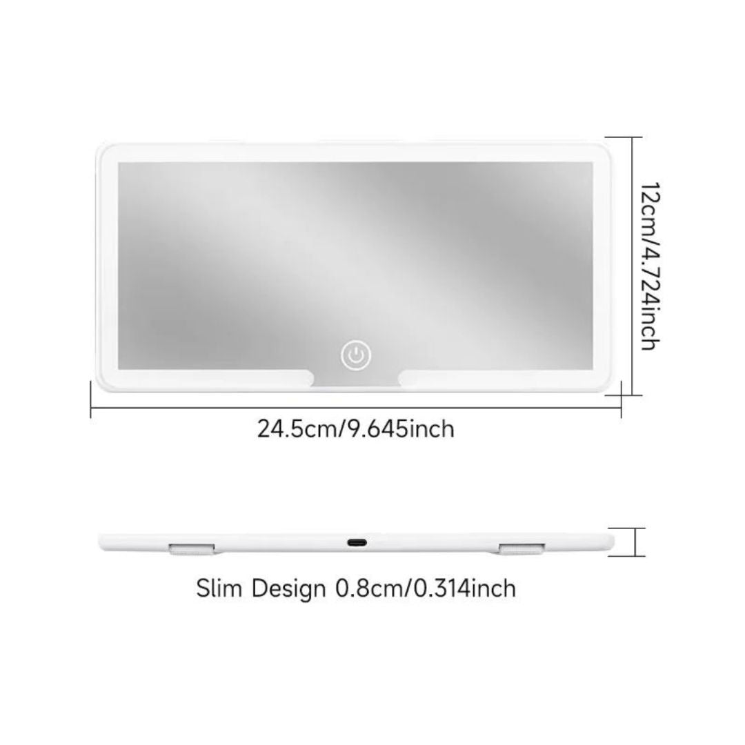 💡 LED Lighted Car Visor Mirror | Dimmable Auto Makeup Mirror