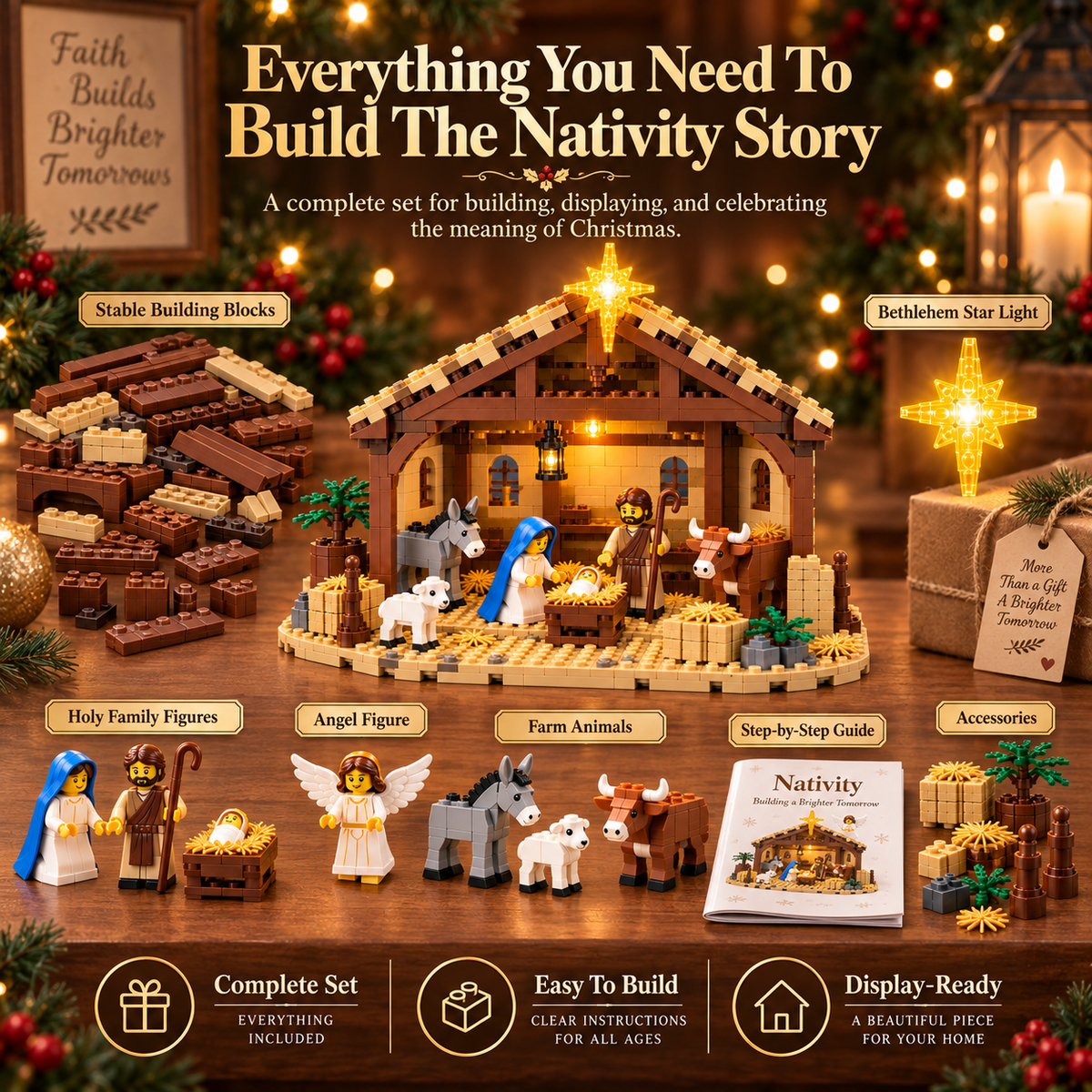 🔥Last Day 90% OFF🔥🌟The Nativity Story Building Block Set