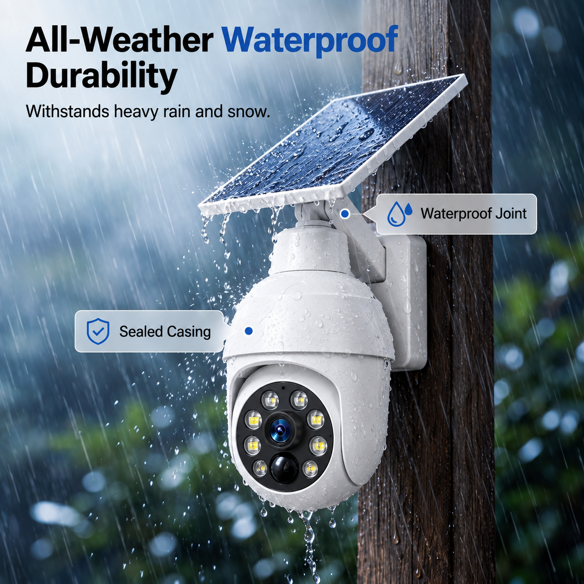 🔥 Solar Powered Simulated Surveillance Camera Street Light