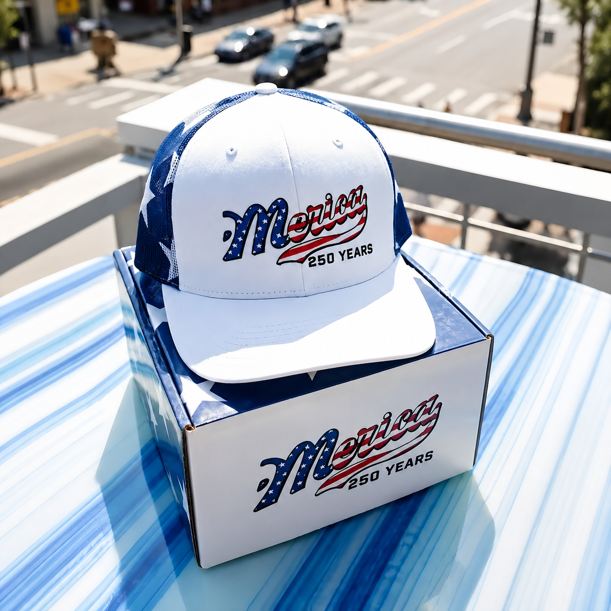 đēđ¸ 'Merica 250 Years Embroidered Mesh Back Trucker Hat