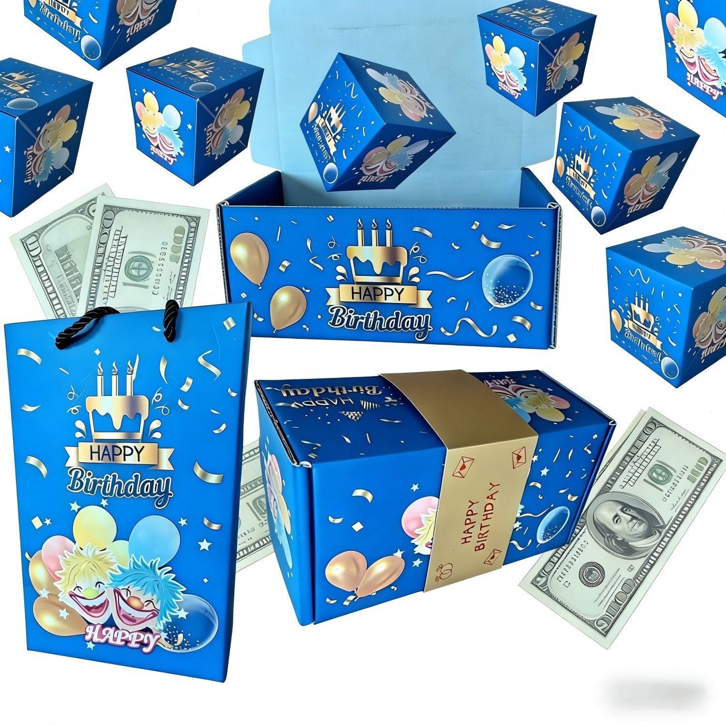Birthday 20 Bounces Surprise Gift Box with Flying Butterfly Toys
