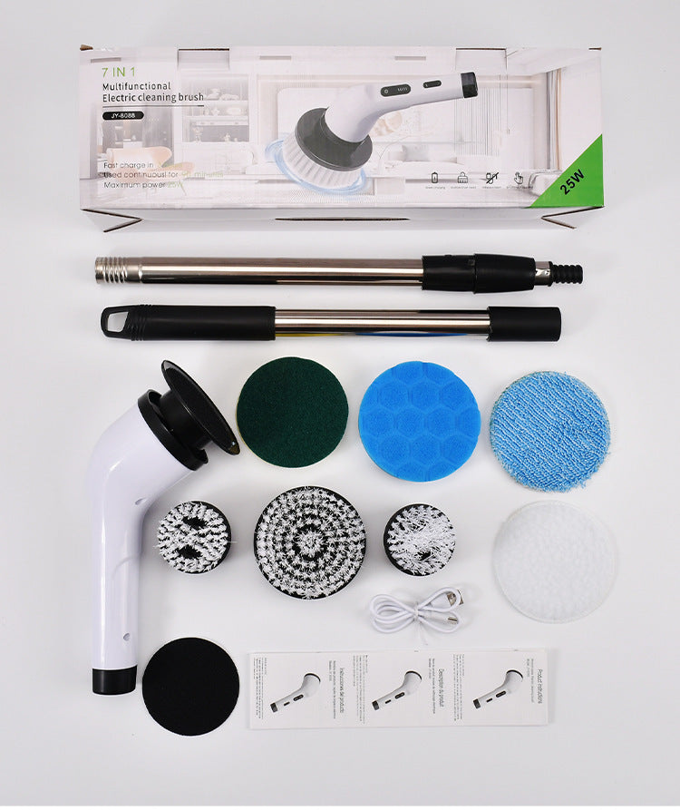 Cordless Electric Spin Scrubber with 9 Brush Heads