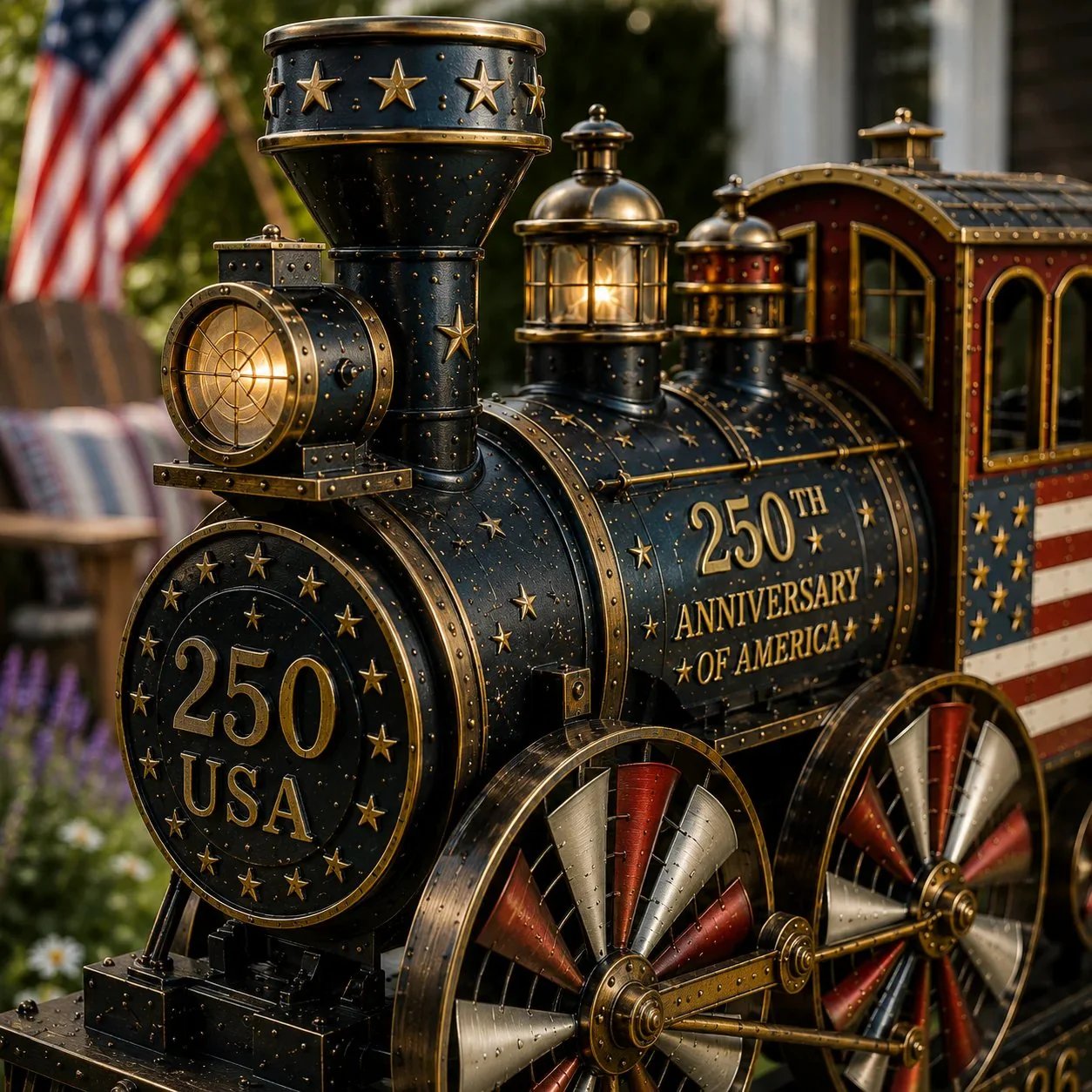 🔥Limited time 49% OFF🔥🚂USA 250 “Liberty Express” Train Garden Wind Spinner