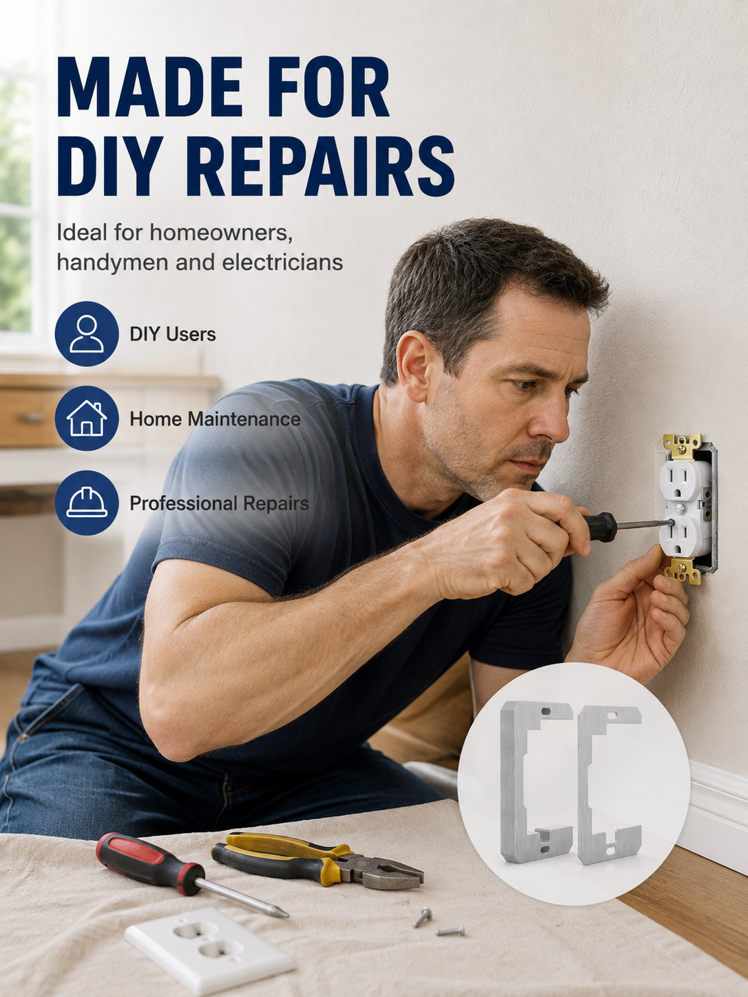 ๐ Outlet Repair Spacers โ Easy Fix for Loose, Crooked & Recessed Outlets