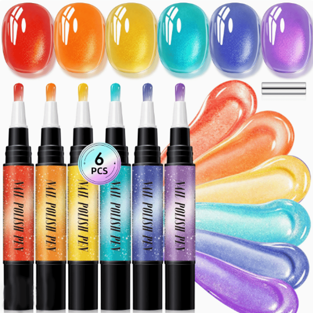 💅 Create Salon-Inspired Nails At Home ✨ 6PCS Gel Nail Art Pen Set