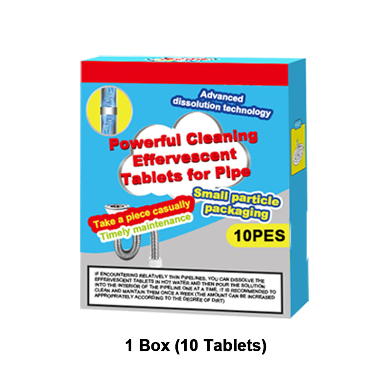 🔥50% OFF ❤️Powerful Cleaning Effervescent Tablets for Pipe, Fast Dissolve Hair Grease Clogs, Deodorizing Antibacterial Pipe Cleaner for Sink Toilet Floor Drain