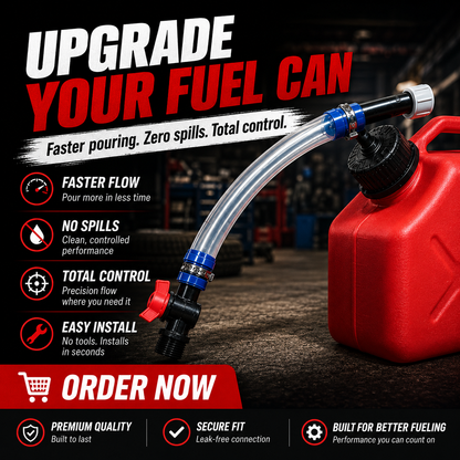 ⛽ Racing Fuel Can Upgrade Kit – No Spill Fuel Jug Nozzle Kit