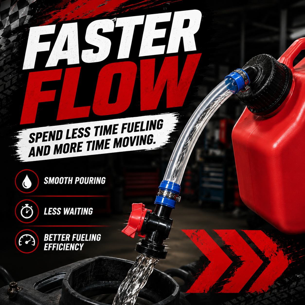 ⛽ Racing Fuel Can Upgrade Kit – No Spill Fuel Jug Nozzle Kit