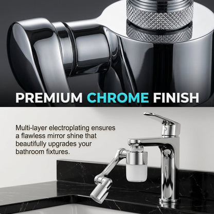 Rotating Faucet Aerator & Filter Set – 360° rotation, soft anti-splash stream, and transparent housing