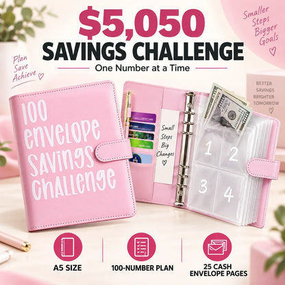 $5,050 Savings Challenge Binder