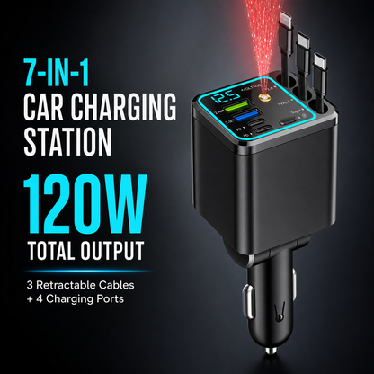 Starry Ambient Light 7-in-1 Fast Car Charger
