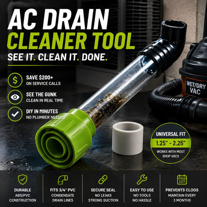 Clear Your AC Drain in Minutes — No Plumber Needed.