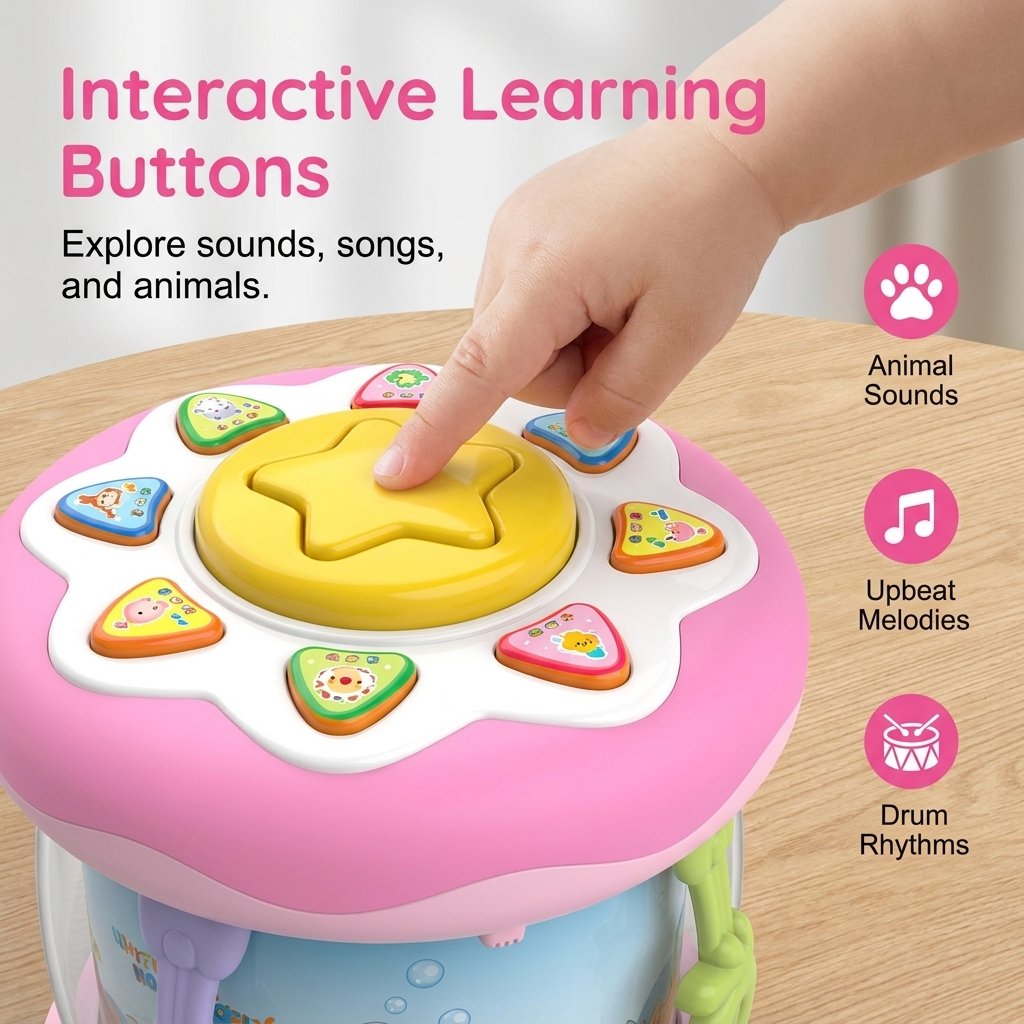 Montessori Sensory Musical Ocean Projector Toy for Babies & Toddlers ⭐ Interactive Duck Shaped Light-Up Music Box with Soothing Lullabies, 360° Rotating Aquarium & Tummy Time Crawling Toy for Boys & Girls