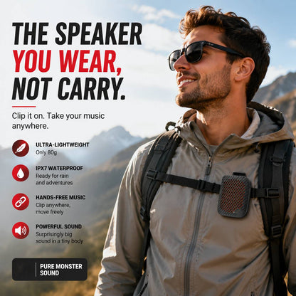 🏃Outdoor Clip-On Bluetooth Speaker I Waterproof Speakerfor Running & Cycling