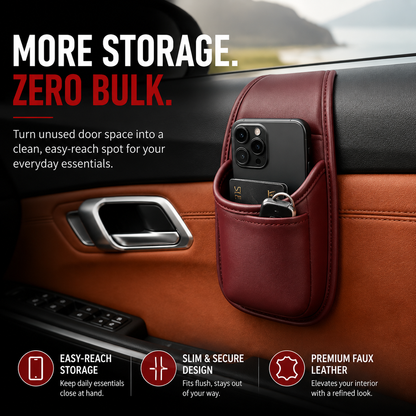 📱 Car Phone Storage Pocket – Slim Organizer for Phones, Keys & Cards
