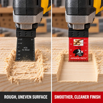 Japanese-Tooth Oscillating Multi-Tool Blades — Universal Quick-Fit