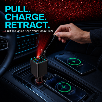 Starry Ambient Light 7-in-1 Fast Car Charger