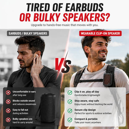 🏃Outdoor Clip-On Bluetooth Speaker I Waterproof Speakerfor Running & Cycling