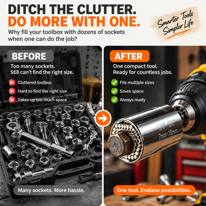 ⚙️2-piece Set Universal Multi-Size Adapter for Nuts, Bolts, Hooks & Everyday Fasteners