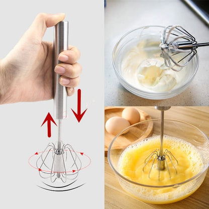 🔥  Stainless Steel Semi-Automatic Whisk