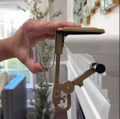 Adjustable Stocking & Garland Fireplace Mantel Hanger