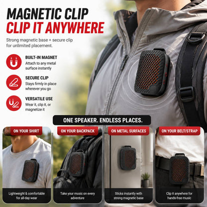 🏃Outdoor Clip-On Bluetooth Speaker I Waterproof Speakerfor Running & Cycling