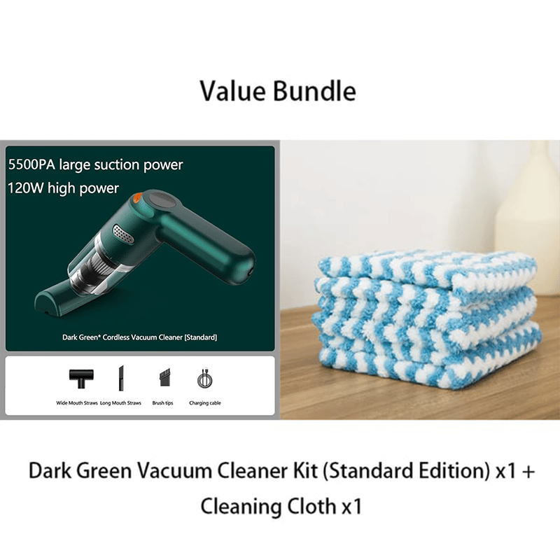High-Power Cordless Vacuum Cleaner Kit for Car