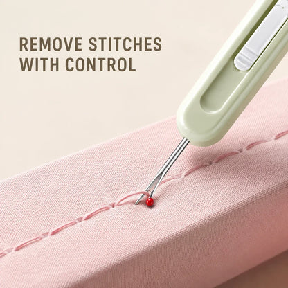 2-in-1 Needle Threader & Retractable Seam Ripper Tool