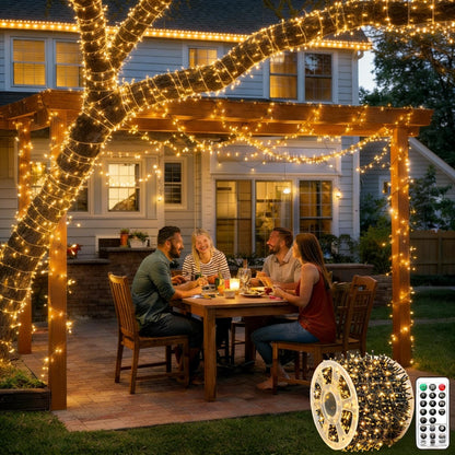 ✨ Perfect for Festive Decorations ✨300LED 98FT Christmas Light String with 8 Modes Timer & Remote Control