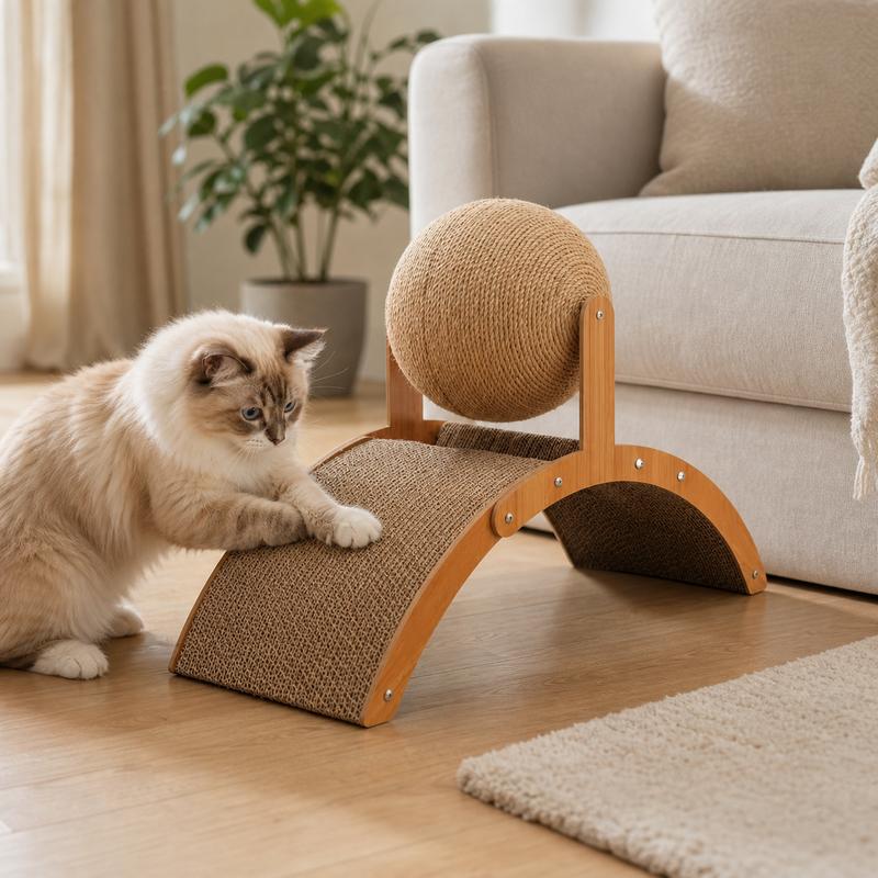 🐾Furniture-Saving Interactive Jute Ball & Arch Cat Scratcher