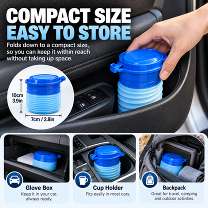 🚗 750ml Retractable Emergency Urinal – Portable Travel & Camping Toilet