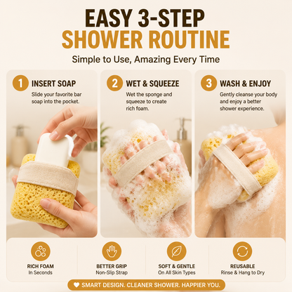 Soft Soap Pocket Sponge – The Easy Way To Create More Shower Foam